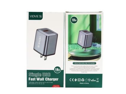 Cargador Vidvie Carga Rapida 18W 